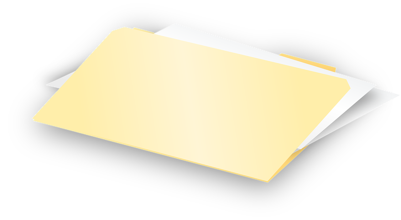 A folder with files inside.